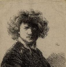 Autoportrait - Rembrandt - gravure - British Museum
