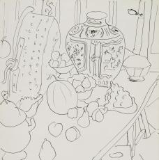 Nature morte, fruits et potiche