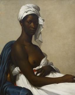 jeune femme noire assise