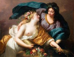 allegorie avec deux jeunes femmes