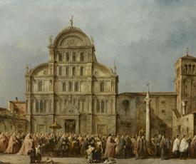 La Procession du doge de Venise à l'église de San Zaccaria - Francesco Guardi