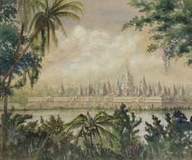 aquarelle du temple du Bayon