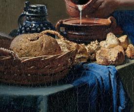 gros plan sur La Laitière, en particulier sur la nature morte