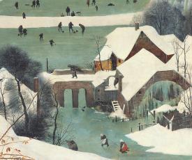 moulin, une femme porte de la paille