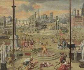 scène dans une Rome imaginaire d'un massacre