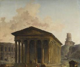 maison carrée de Nimes, ruines