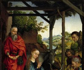 La Vierge, saint Joseph et les bergers adorant Jésus