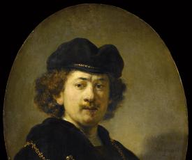 autoportrait de Rembrand avec une chaine d'or