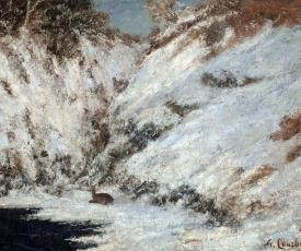 Paysage de neige dans le Jura - Courbet