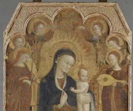 La Vierge et l’Enfant entourés de six anges, saint Antoine de Padoue, saint Jean l’Évangéliste