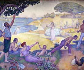 Paul Signac (1863-1935), Au temps d’harmonie (L’âge d’or n’est pas dans le passé, il est dans l’avenir). 1893-1895, peinture (huile sur toile), 300 × 400 cm. Montreuil, mairie