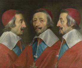 Philippe de Champaigne (1602-1674), Triple portrait du cardinal Richelieu. Vers 1642, peinture (huile sur toile), 58,7 × 72,8 cm. Royaume-Uni, Londres, The National Gallery (NG798)