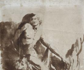 Milon de Crotone esquisse, Pierre Puget (1620-1694)