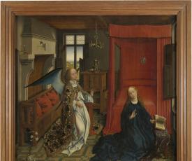 Rogier Van der Weyden (vers 1400 – 1464), L’Annonciation. Vers 1440, huile sur bois, 86 × 93 cm. Paris, musée du Louvre (no inv. INV 1982)