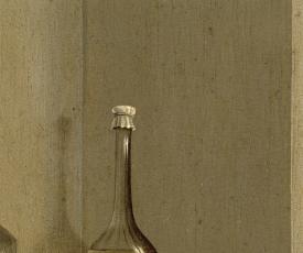 Rogier Van der Weyden (vers 1400 – 1464), L’Annonciation (détail : carafe et fruits). Vers 1440, huile sur bois, 86 × 93 cm. Paris, musée du Louvre (no inv. INV 1982)