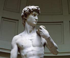 Michelangelo Buonarroti dit Michel-Ange (1475-1564), David. 1501-1504, sculpture (marbre de Carrare), 517 × 199 cm. Italie, Florence, Galleria dell’Accademia (Inv. Scult. n. 1076)