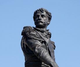 Frédéric Auguste Bartholdi (1834-1904), Statue du général Rapp. 1859, sculpture (bronze). Colmar, parc du Champ-de-Mars