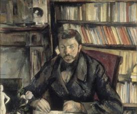 Paul Cézanne (1839-1906), Gustave Geffroy. Entre 1895 et 1896, peinture (huile sur toile), 117 × 89,5 cm. Paris, musée d’Orsay