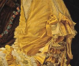 Jacques Joseph Tissot, dit James Tissot (1836-1902), Evening (Le Bal). Détail de la traîne. 1878, peinture (huile sur toile), 91 × 51 cm. Paris, musée d’Orsay