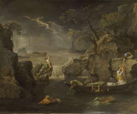 Nicolas Poussin (1594-1665), L’Hiver, dit aussi Le Déluge. 1660-1664, peinture (huile sur toile transposée sur toile), 118 × 160 cm. Paris, musée du Louvre (INV 7306)