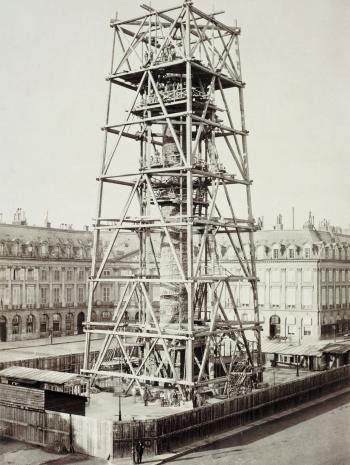 Colonne Vendôme en cours de reconstruction - Marville