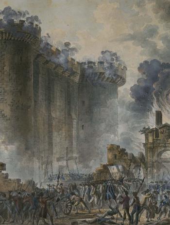 Vue du siège et de la Prise de la Bastille - Houel