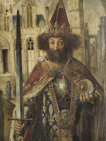 La Crucifixion du Parlement de Paris - Détail de Charlemagne