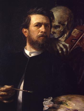 Autoportrait avec la Mort jouant du violon - Bocklin
