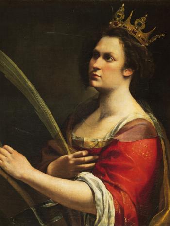 La peintre Artemisia sous les traits de Sainte Catherine