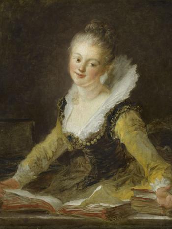 Une jeune femme en buste
