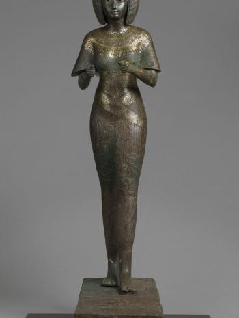 statuette en bronze d'une femme égyptienne