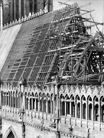 La Charpente sud-est de la cathédrale de reims