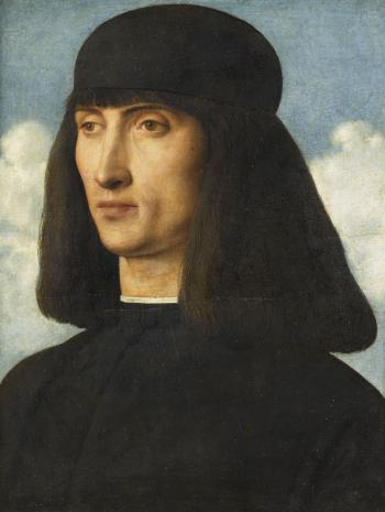 Homme de profil, regardant à l'horizon