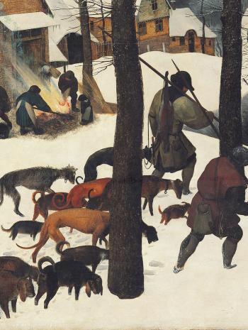 Détail des chasseurs et de leur chiens