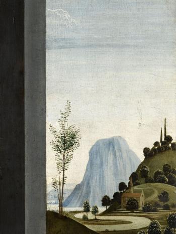 Paysage nordique depuis la fenêtre du duo.