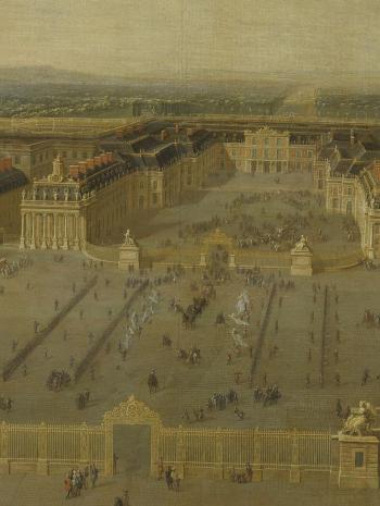 Vue du château de Versailles du côté de la place d'armes