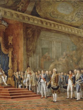 Salle du Trône du palais des Tuileries, réception officielle de Napoléon Ier