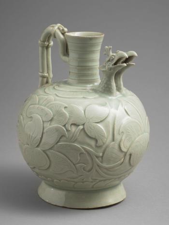 verseuse à double bec en céladon