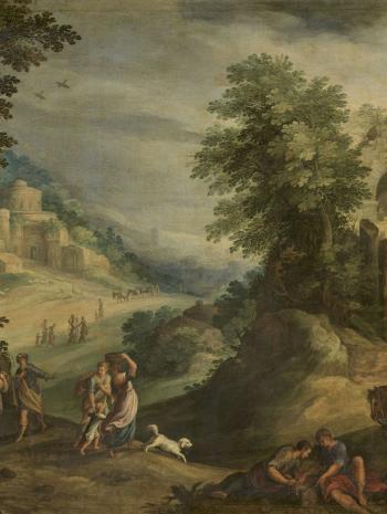 scène animée dans une forêt