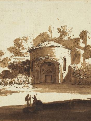 ruine dans un paysage