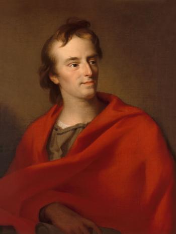 homme en cape rouge