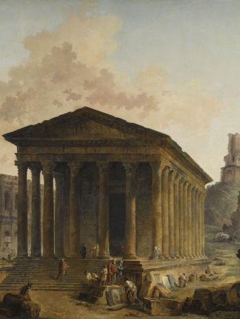 maison carrée de Nimes, ruines