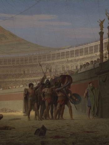 gladiateurs dans une arène