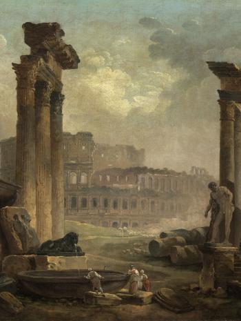 Ruines romaines avec le Colisée