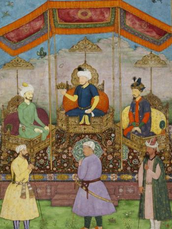 tamerlande au centre remet la couronne à Babu