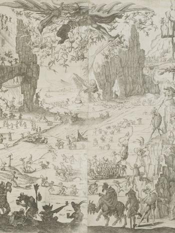 personnages avec des êtres fantastiques 