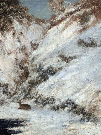 Paysage de neige dans le Jura - Courbet