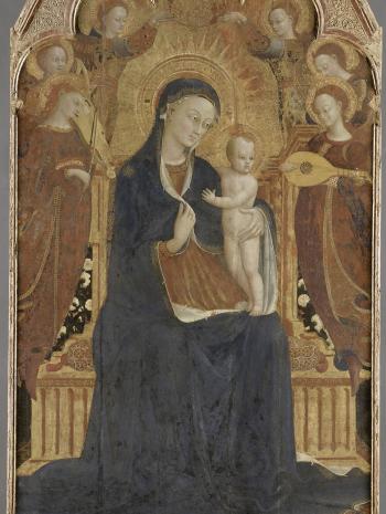 La Vierge et l’Enfant entourés de six anges, saint Antoine de Padoue, saint Jean l’Évangéliste