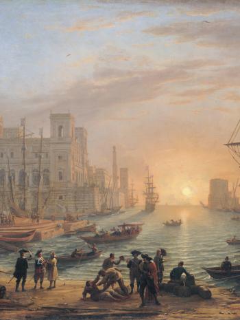 Port de mer au soleil couchant Claude Gellée dit Le Lorrain (1600-1682)