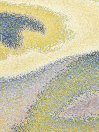 Paul Signac (1863-1935), Femmes au puits (Jeunes Provençales au puits. Décoration pour un panneau dans la pénombre [détail des arabesques au premier plan]). 1892, peinture (huile sur toile), 194,5 × 130 cm. Paris, musée d’Orsay (RF 1979 5)